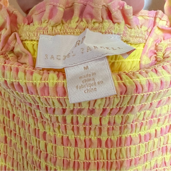 NWT Rachel Parcell Smocked Gingham Print Midi Dress with Pockets - Picture 7 of 7